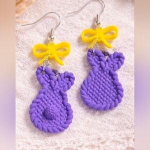 3d printed peeps earrings Multi color